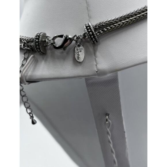 Lia Sophia "Love Dust" Cut Crystal Heart Reversible Pendant Pave Necklace - Picture 9 of 11